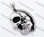 Stainless Steel Two Face Skull Pendant - KJP170150