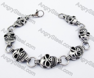 Stainless Steel Skull Bracelet - KJB170081