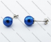 Blue Stainless Steel Ear Stud / Ear Nail - KJE050852