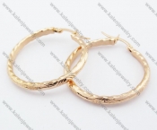 Stainless Steel Rose Gold Earrings For Women - KJE050860