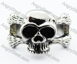 Stainless Steel Skull Ring - KJR330062