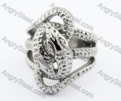 Stainless Steel Casting Rattle Snake Ring - KJR330072