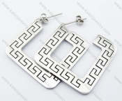 Stainless Steel Line Earring - KJE050887