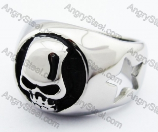 Stainless Steel Skull Ring - KJR010182