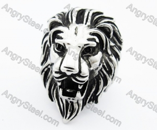 Stainless Steel Lion King Ring For Men - KJR010195