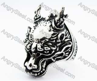 Stainless Steel Dragon Ring For Men - KJR010199