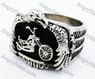 Stainless Steel Eagle Motorcycle Ring For Biker - KJR010200