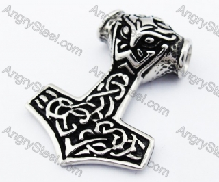 Stainless Steel Thor 's Hammer Pendant - KJP330089