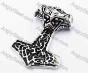 Stainless Steel Thor 's Hammer Pendant - KJP330090