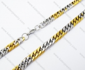 570×10mm Stainless Steel Gold Plating Necklace - KJN150156