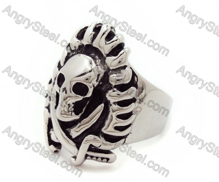 Skull Biker Ring - KJR010072