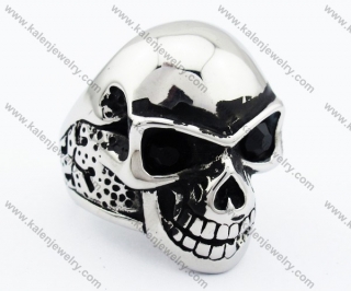 Punk Black Eyes Skull Biker Ring - KJR090276