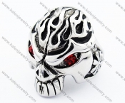 Red Eyes Alien Skull Biker Ring -  KJR300003