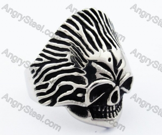 Ride Hard Live Free Skull Biker Ring - KJR330004