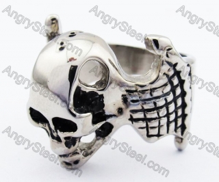 Bat Skull Biker Ring - KJR330053