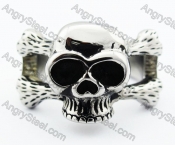 Acero Inoxidable Huesos y Calavera Anillo para hombre - KJR330062