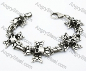 Mens Skull Biker Bracelet - KJB170050