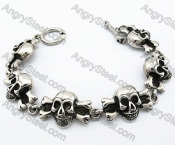 Mens Skull Biker Jewelry Punk Bracelet - KJB170056