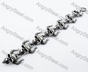 Punk Cow Skull Biker Bracelet - KJB170074