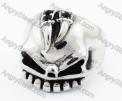 Stainless Steel Punk Cartoon Skull Ring - KJR370001