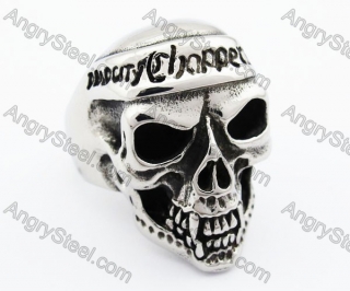 Stainless Steel Skull Ring - KJR370002