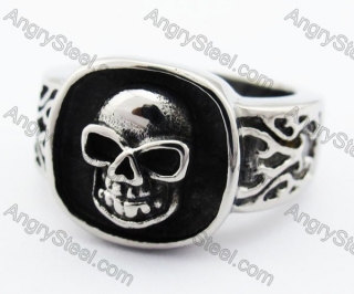 Stainless Steel Skull Ring - KJR370011