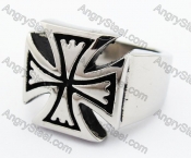 Stainless Steel German WWII Iron Cross Ring - KJR370012