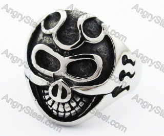 Stainless Steel Skull Ring - KJR370028