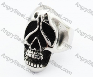 Stainless Steel Wraith Skull Ring - KJR370032