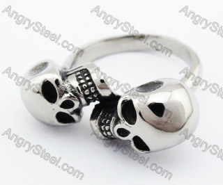 Stainless Steel Skull Ring For Girl & Boy - KJR370040