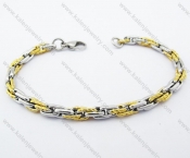 215×5mm Stainless Steel Gold Plating Bracelet - KJB100078