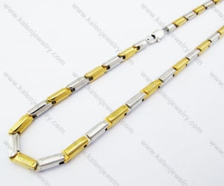 545×6mm Stainless Steel Gold Plating Necklace - KJN100045