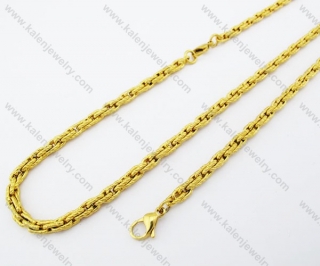 Gold Plating Necklace & Bracelet Jewelry Set - KJS100041