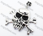 Big & Heavy Stainless Steel Vampire Skull Pendant - KJP170168