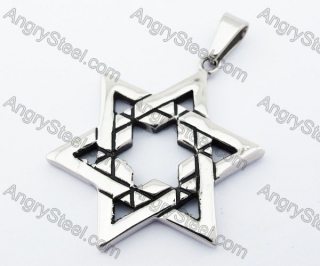 Stainless Steel Jewish Star Pendant - KJP170181