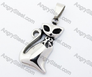 Stainless Steel Cartoon Beauty Cat Pendant - KJP170208