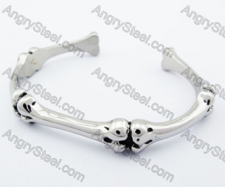 Stainless Steel Skull Bangle - KJB170084