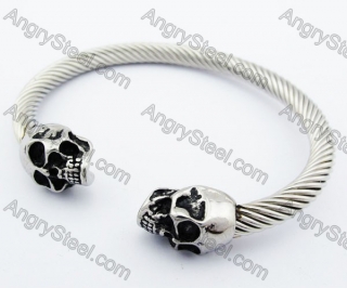 Stainless Steel Skull Bangle - KJB170085