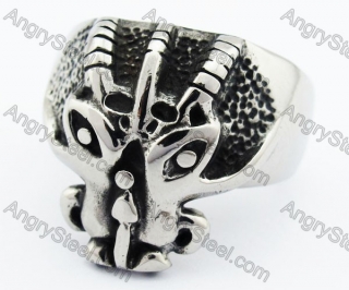 Stainless Steel Alien Monster Ring - KJR370041