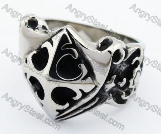 Stainless Steel Vintage Biker Ring - KJR370043