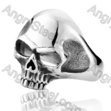 Stainless Steel Skull Ring - KJR350014