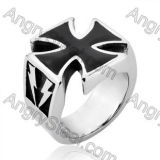 Stainless Steel German WWII Iron Cross Ring - KJR350025