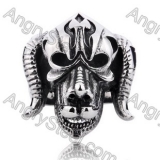 Stainless Steel Sheep Head Ring - KJR350031