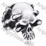 Stainless Steel Ghostcrawler Skull Ring - KJR350085