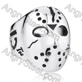 Friday The 13th Series Stainless Steel Jason Mask Ring - KJR350088