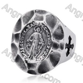 Stainless Steel Mary Ring - KJR350119