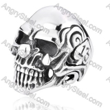 Stainless Steel Clown Skull Ring - KJR350126