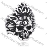 Stainless Steel Death Skull Ring - KJR350131