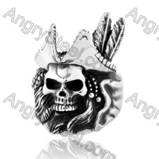 Stainless Steel Pirates Ring - KJR350132