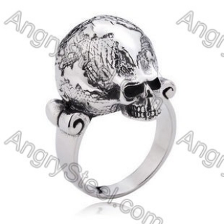 Stainless Steel Alien Ring - KJR350138